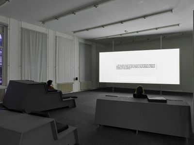 Eric Baudelaire, Also known as Jihadi (2017). High-definition video, colour, sound. 99 min. Exhibition view: The Music of Ramón Raquello and his Orchestra, Witte de With Center for Contemporary Art, Rotterdam (27 January–7 May 2017).