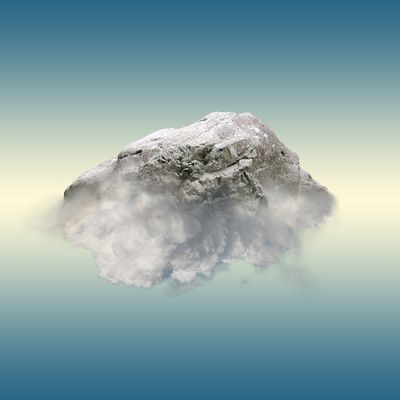 Andrew Binkley, Stone Cloud (2017). Site-specific installation made of polyvinyl chloride and air. 490 x 370 x 210 cm. © Andrew Binkley.