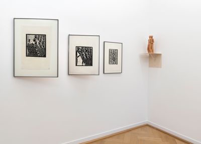 Exhibition view: A Labour of Love, Weltkulturen Museum, Frankfurt (3 December 2015–24 July 2016). Curated by Gabi Ngcobo with Dr. Yvette Mutumba. Photo: Wolfgang Günzel.