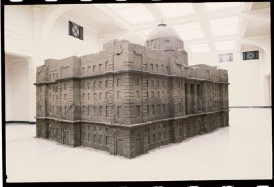 Huang Yong Ping, Bank of Sand, Sand of Bank (2002). Exhibition view: 3rd Shanghai Biennale, Shanghai Museum of Art, Shanghai (6 November 2000–6 January 2001).