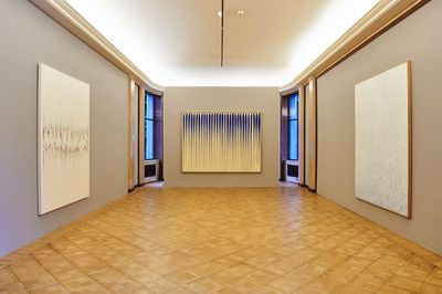 Exhibition view: When process becomes form: Dansaekhwa and Korean abstraction, Boghossian Foundation–Villa Empain, Brussels (20 February–24 April 2016). © Boghossian Foundation–Villa Empain.