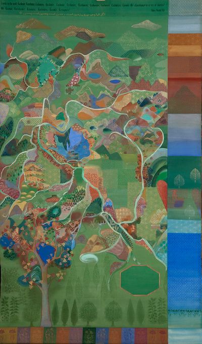 Valley (2003). Casein tempera on canvas. 304.8 x 182.8 cm. Courtesy the artist and Chemould Prescott Road.