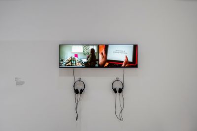 Patty Chang, Que Sera, Sera (2013); Invocations (2013) (left to right). Exhibition view: Patty Chang: The Wandering Lake, 2009–2017, Institute of Contemporary Art, Los Angeles (17 March–4 August 2019). Courtesy Institute of Contemporary Art, Los Angeles.