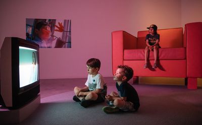 Pipilotti Rist, Das Zimmer (The Room) (2009). Exhibition view: Sip My Ocean, Museum of Contemporary Art Australia, Sydney (1 November 2017–18 February 2018). © Pipilotti Rist.