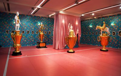 Exhibition view: Thukral and Tagra, Match-Fixed/Fixed-Match, Ullens Center for Contemporary Art, Beijing (2010). Courtesy the artists.