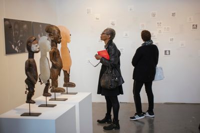 Exhibition view: Tafeta Gallery, 1-54 Contemporary African Art Fair, Somerset House, London (5–8 October 2017). Photo: © Katrina Sorrentino.