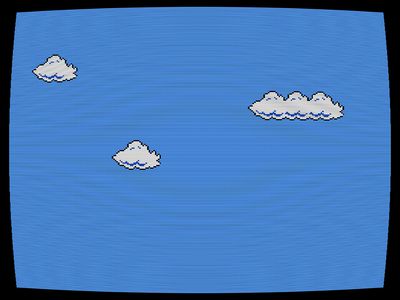 Cory Arcangel, Super Mario Clouds (2002–ongoing). Handmade hacked Super Mario Bros. cartridge and Nintendo NES video game system. Dimensions variable.CA 2002-001. © Cory Arcangel.
