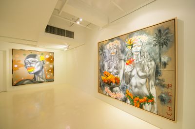 Exhibition view: Ashley Bickerton, Junk Anthropologies, Gajah Gallery, Singapore (26 April–25 May 2014).