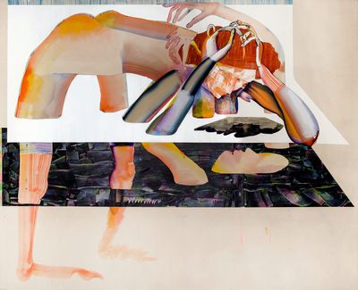 Christina Quarles, Doubled Down__(2017). 121.92 x 152.4 cm. © Christina Quarles.