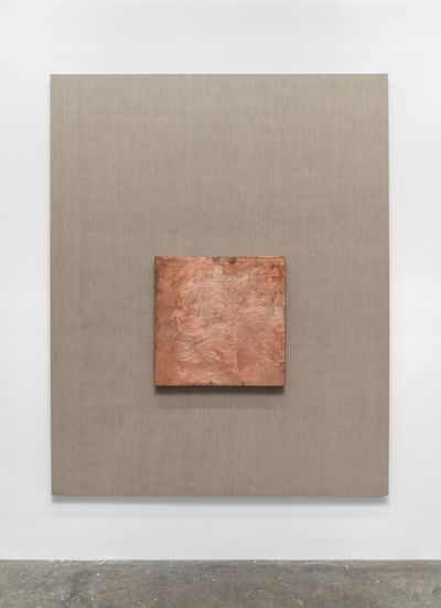 John Henderson, Return (2021). Copper electrotype with raw patina, linen mounted to panel. 203.2 x 162.6 x 3.8 cm. ©