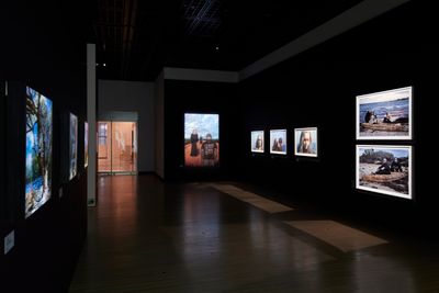 Exhibition view: Maree Clarke in Reversible Destiny: Australian and Japanese contemporary photography, Tokyo Photographic Museum, Tokyo (24 August–31 October 2021). Co-curated by Natalie King and Yuri Yamada, 2021.