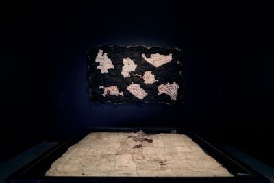 Exhibition view: Maree Clarke: Ancestral Memories, The Ian Potter Centre, National Gallery of Victoria, Melbourne (25 June 2021–6 February 2022).