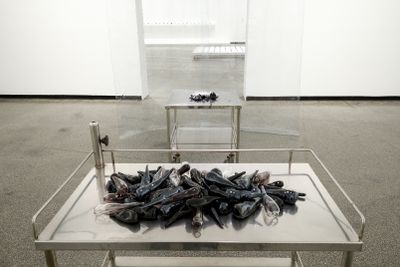 Yhonnie Scarce, Weak in colour but strong in blood (2014). Exhibition view: Missile Park, Australian Centre for Contemporary Art, Melbourne (27 March–14 June 2021).