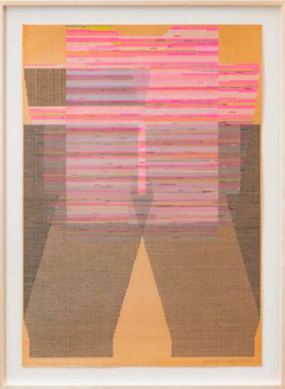Ellen Lesperance, Mourning the Land of Feminye (2021). Gouache and graphite on tea-stained paper. 106.68 x 74.93 cm.