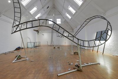 Jesse Darling, Gravity Road (2020). Exhibition view: No Medals No Ribbons, Modern Art Oxford, Oxford (5 March–1 May 2022). Photo: Ben Westoby.