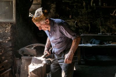 From the BMW Art Journey: Blacksmith Carlo Galgani in the province of Lucca, Italy. He is the last member of his family, which has passed down the knowledge of iron-crafting from one generation to another since the 1500s.