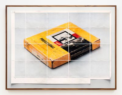 Stephanie Syjuco, Professional Rejects (film box from the studio of H.C. Anderson, circa 1970, National Museum of African American History and Culture, 2007.1.30.6) (2021). Archival pigment inkjet. 106.7 cm x 142.2 cm.