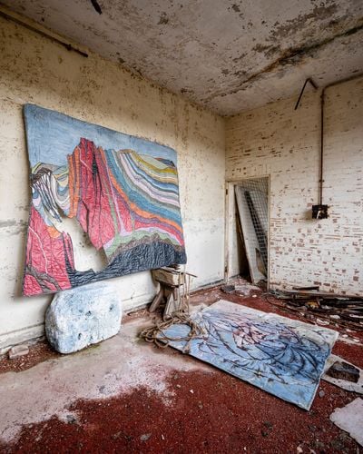 Tatiana Trouvé, The Residents (2021). Exhibition view: Afterness, Orford Ness, Suffolk (1 July–30 October 2021). Exhibition organised by Artangel.