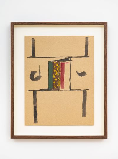 Ted Gahl, Untitled (2021). Gouache on paper. 28 x 22 cm; 36 x 30 cm (with frame).