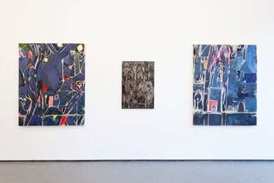 Exhibition view: Ted Gahl, Night Painter, Dodge Gallery, New York (6 October–13 November 2011).