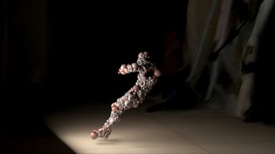 Tromarama, P P P P P P P P (2022) (still). Single-channel video, 3.D. animation, colour. 4 min, 31 sec. Sound: Harsya Wahono. Choreography: Jessica Christina. 3.D. animation: mirzateuku of DDDBANDIDOS.