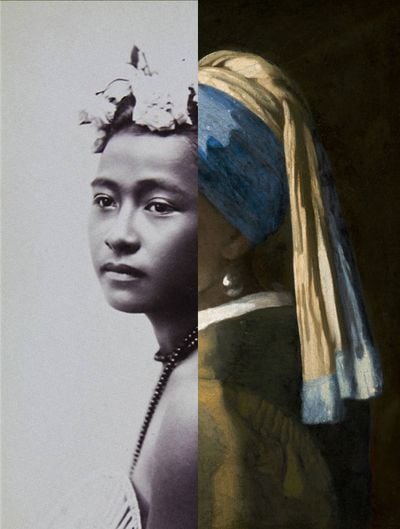 Yuki Kihara, Girl with a Pearl Earring (After Vermeer) (2017–2020).