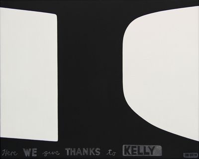 Brent Harris, Here we give thanks to Kelly (1988–2018). Oil on canvas. © Brent Harris. Collection of the artist.