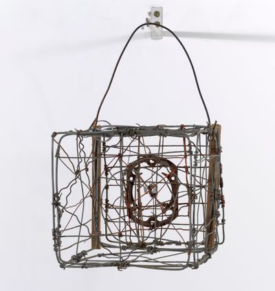 Emery Blagdon, Untitled (1956–1984). Recycled metal, recycled aluminium can. 25 x 15 x 16 cm.