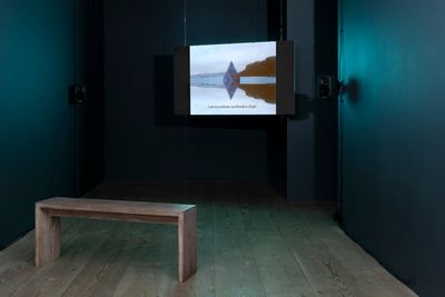 Gelare Khoshgozaran, To Keep the Mountain at Bay (2023). Filmed in Super 8, digitised to HD. 9 min 30 sec. Exhibition view: To Be the Author of One's Own Travels, Delfina Foundation, London (23 June–6 August 2023).