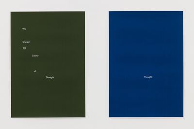 Helen Cammock, Thought (Diptych) from They Call It Idlewild (2020). Screen print on paper. Edition of 5. 102 x 72 cm.
