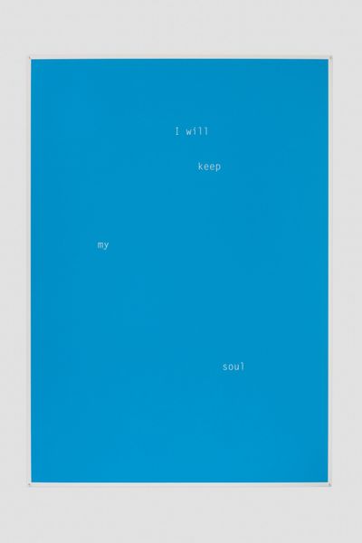 Helen Cammock, I Will Keep My Soul (2023). Screen print on paper. Edition of 5 + 1 AP.