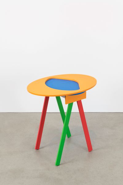 Hong Seung-Hye, Console/Table (2023). Birch plywood, acrylic latex paint. 60 × 80 × 81.5 cm.