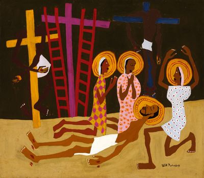 William H. Johnson, Lamentation (c. 1944). Oil on fibreboard. Collection Smithsonian American Art Museum, Gift of the Harmon Foundation.