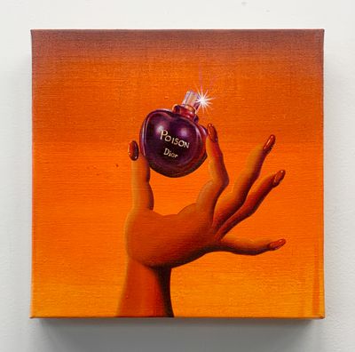 Jonny Negron, Poison (2023). Acrylic on linen. 38 x 38 cm.