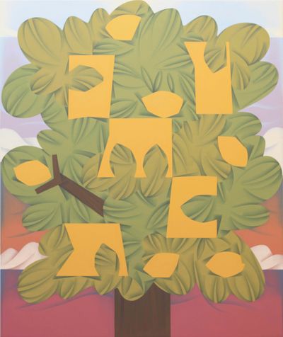 Mitch Cairns, Self-Portrait as a Lemon Tree (2020). Oil on linen. 122 × 102 cm (unframed), 124.5 × 104.5 cm (framed). Collection of Monash University, Melbourne, purchased 2020.