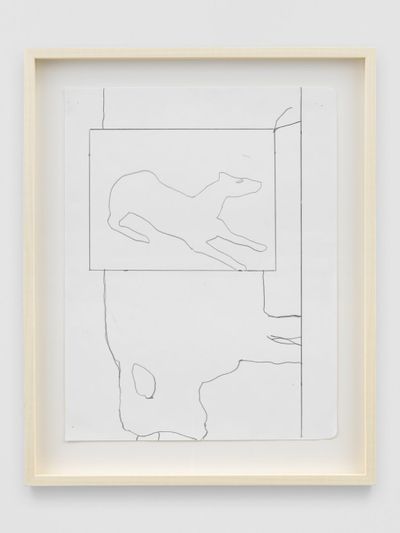 Joe Bradley, Untitled (2020). Pencil on paper. 34.5 x 26 cm.