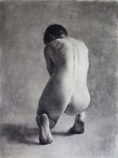 Jude Rae, Drawing (Nude III) (2011). Willow charcoal on Fabriano paper. 1400 x 1050 mm. Collection the National Art School, Sydney.