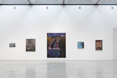 Exhibition view: Group Exhibition, Dissolving Realms, Kasmin Gallery, New York (10 June–12 August 2022).