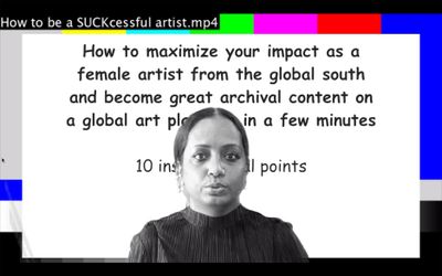 Mithu Sen, How to be a SUCKcessful artist (2019) (still). Video, single channel. 1 min, 12 sec.