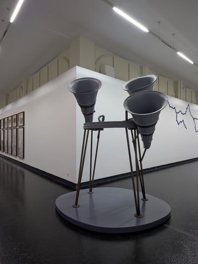 Reena Saini Kallat, Chorus I (2015–2019). Exhibition view: Deep Rivers Run Quiet, Kunstmuseum Thun, Switzerland (10 June–3 September 2023).