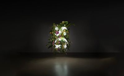 Botanical installation celebrating the launch of ART SG (12–15 January 2023). Conceptualised by London-based design studio The Plant, with tropical foliage native to Singapore composed by This Humid House. Photo: The Primary Studio/Dju-Lian Chng.