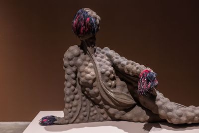 Wangechi Mutu, Outstretched (2019) (detail). Exhibition view: Intertwined, New Museum, New York (2 March–4 June 2023).