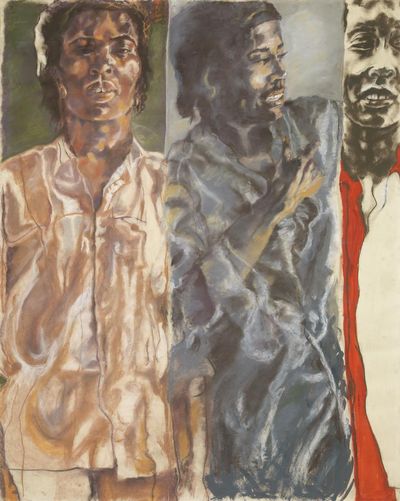 Claudette Johnson, Untitled (1987). Pastel and gouache on paper. 1514 x 1215 mm. Collection of Tate.