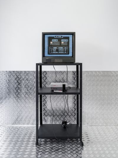 Cory Arcangel, Super Slow Tetris (2004). Exhibition view: Errors and Omissions, Lisson Gallery Shanghai (3 November 2023–31 January 2024).