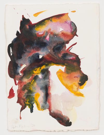 Helen Marden, Hero (2020). Watercolour on paper. 29.2 x 21.6 cm.
