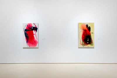Exhibition view: Travel Diaries: Francesco Clemente, Brice Marden, Helen Marden, and Julian Schnabel, Mohammed VI Museum of Modern and Contemporary Art (MMVI), Rabat, Morocco (26 April–2 October 2024).