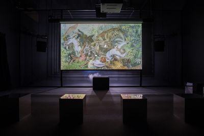 Ho Tzu Nyen, One or Several Tigers (2017). Exhibition view: Time & the Tiger, Singapore Art Museum (24 November 2023–3 March 2024).