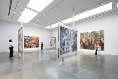 Exhibition view: Julie Mehretu, A Transcore of the Radical Imaginatory, Museum of Contemporary Art Australia, Sydney (29 November 2024–27 April 2025).