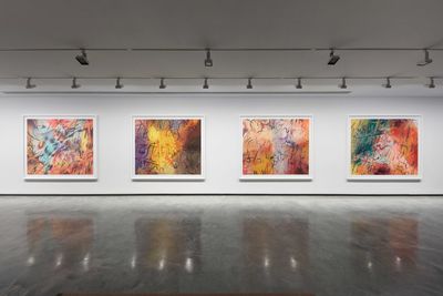 Exhibition view: Julie Mehretu, A Transcore of the Radical Imaginatory, Museum of Contemporary Art Australia, Sydney (29 November 2024–27 April 2025).