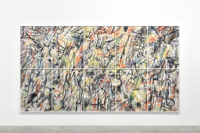 Julie Mehretu, This Manifestation of Historical Restlessness (from Robin’s Intimacy) (2022). Ten-panel etching with aquatint, published by Gemini G.E.L., Los Angeles.